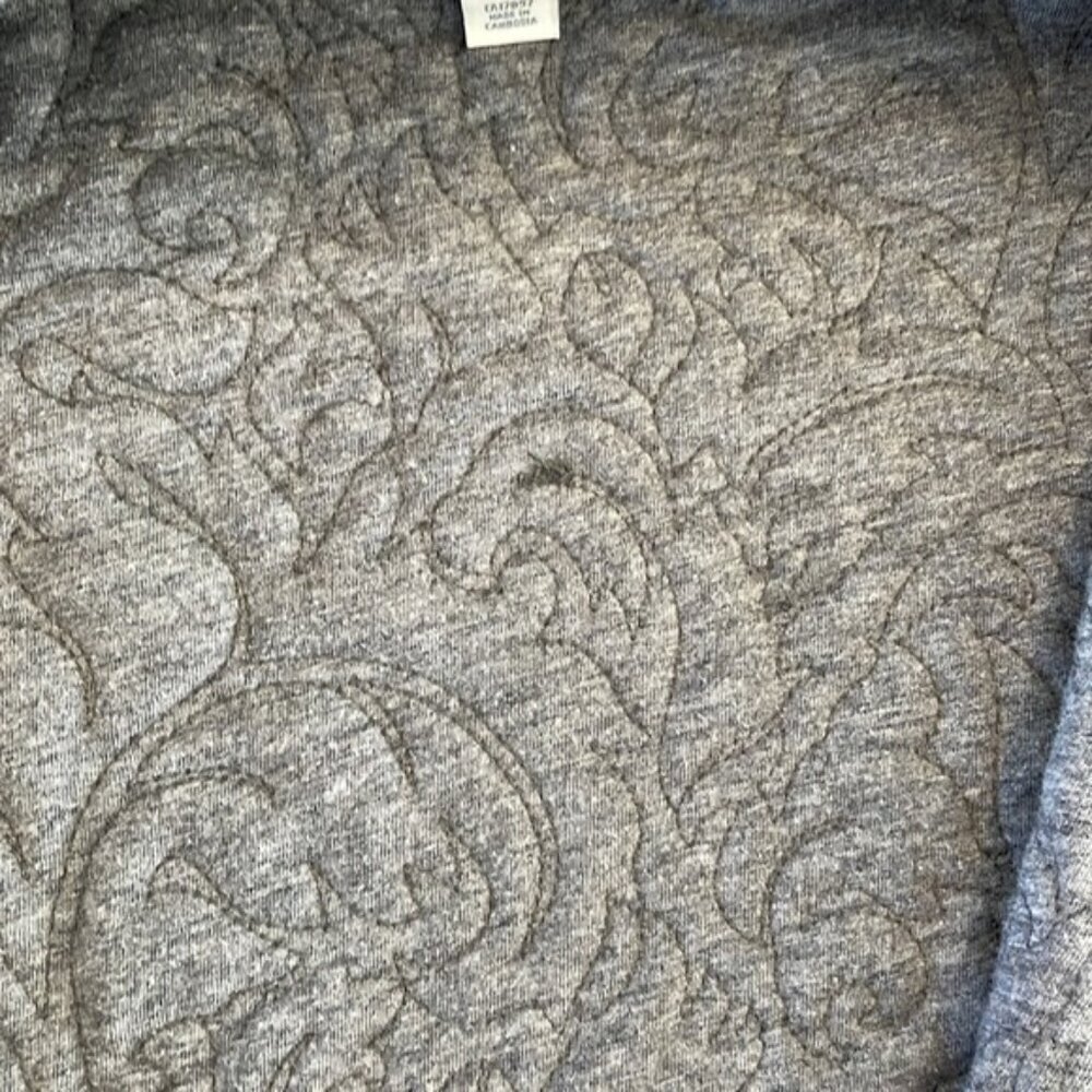 EC Grey Quilted GAP Zip Up Sweatshirt - Size L - Picture 4 of 4